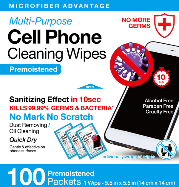 Multi Purpose Cell Phone Cleansing Wipes (3 pcs) - Sistar Cosmetics