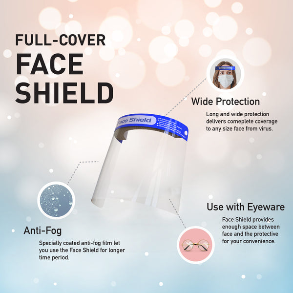 Safety Reusable Face Shield Clear Plastic Full Face shield Transparent Anti-Splash - Sistar Cosmetics