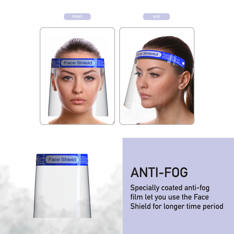 Safety Reusable Face Shield Clear Plastic Full Face shield Transparent Anti-Splash - Sistar Cosmetics