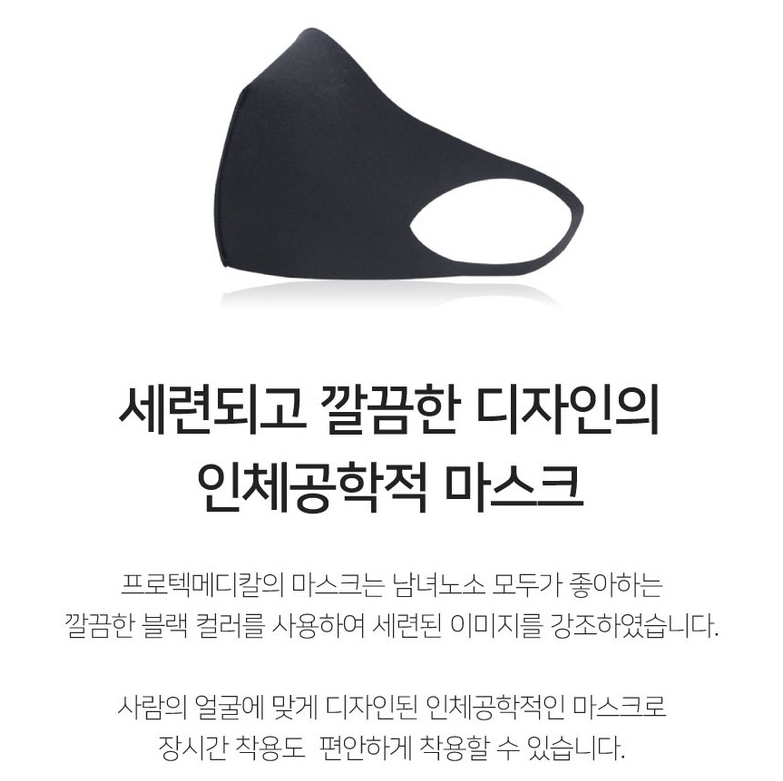 Silver NANO Protective Black Mask Reusable & Washable Made in South Korea - Sistar Cosmetics